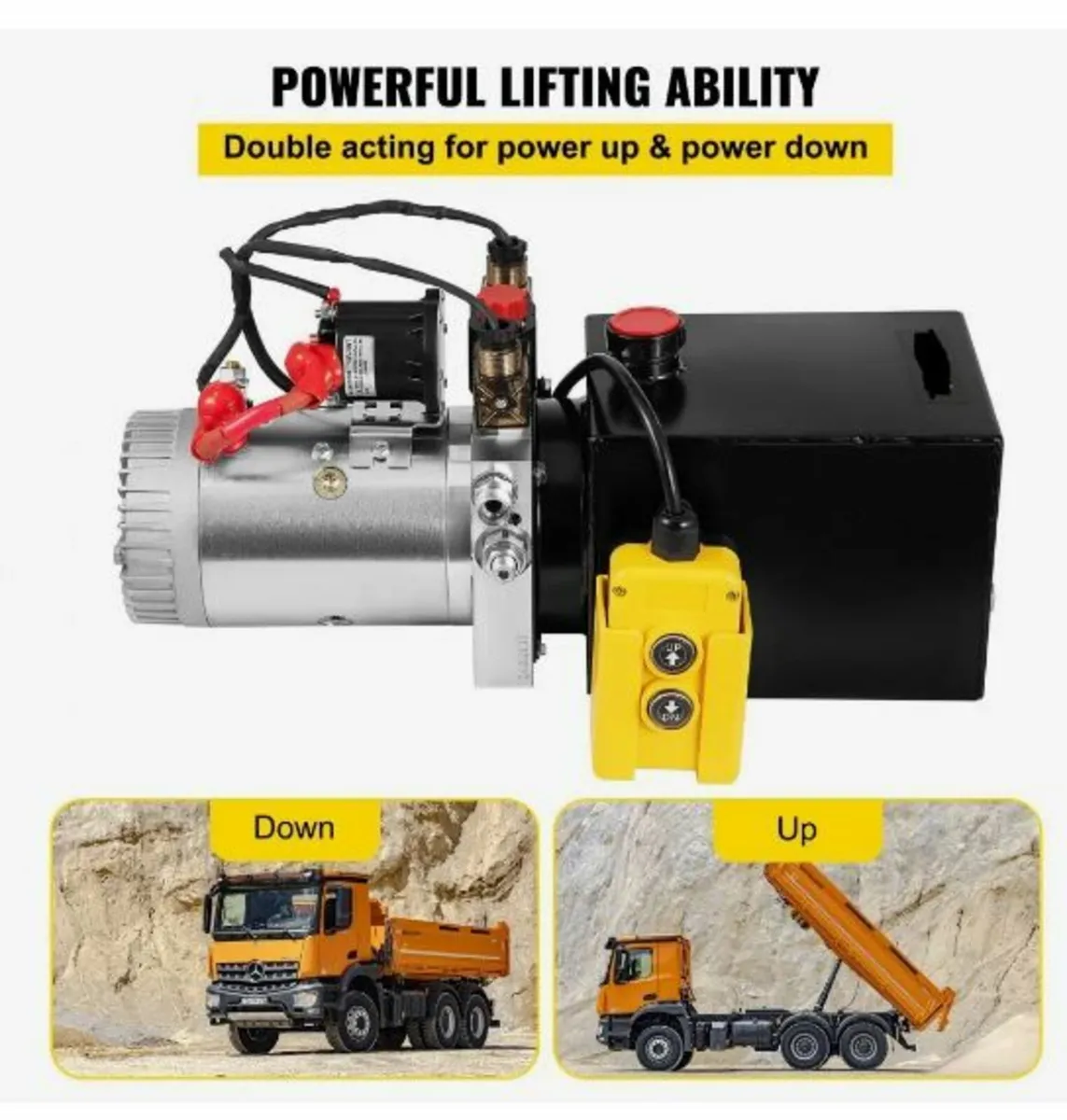 Hydraulic Pump 12V DC Double Acting - Image 3
