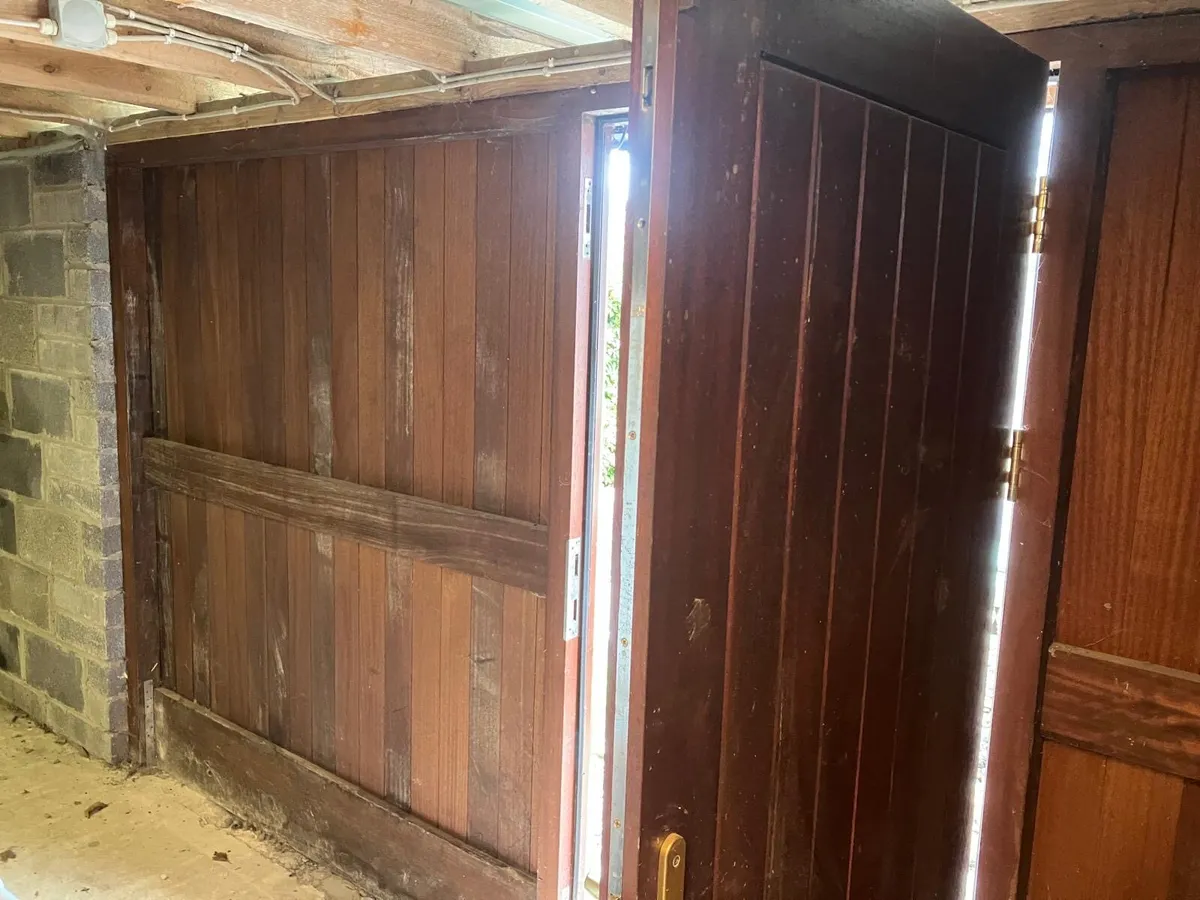 Shed/garage hardwood door - Image 1