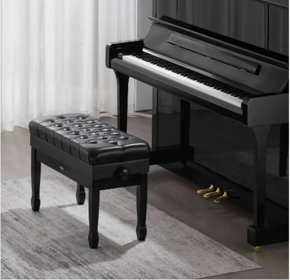Adjustable Piano Keyboard Bench - Image 4