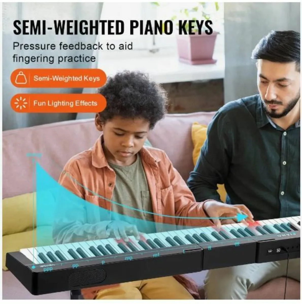88 Key Digital Piano Keyboard Semi Weighted - Image 4