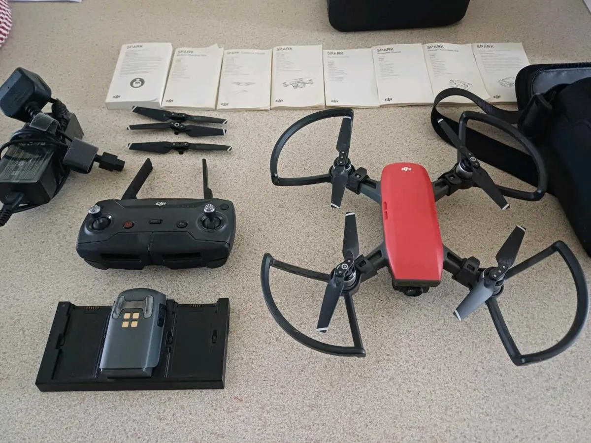 DJI Spark Drone with Fly More Combo-Red - Image 2