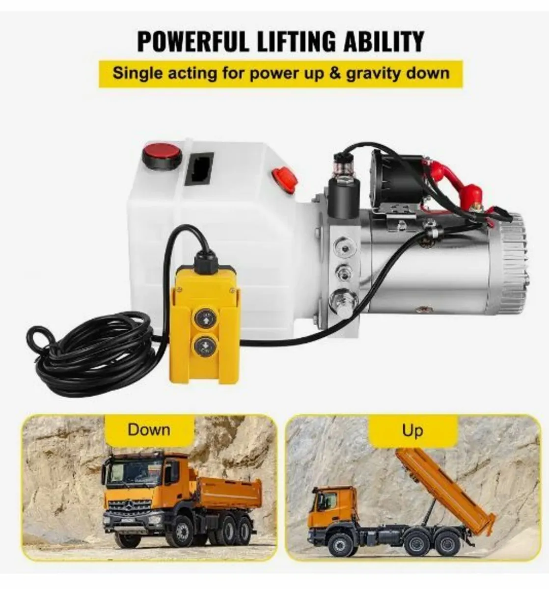 3.8 L Single Acting Hydraulic Pump Dump Trailer - Image 3