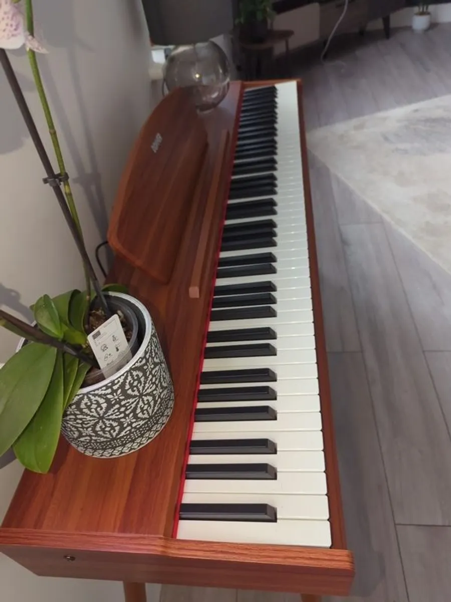 Donner DDP-80 Wooden Style 88 Key Weighted Digital Piano with Stand & Pedal - Walnut. 12 months old. Barely used. Mint condition - Image 4