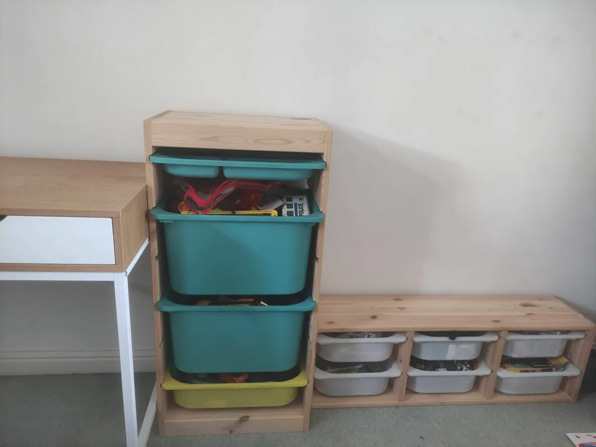 Set for kids room (desk, 2 storage units, chair) - Image 3