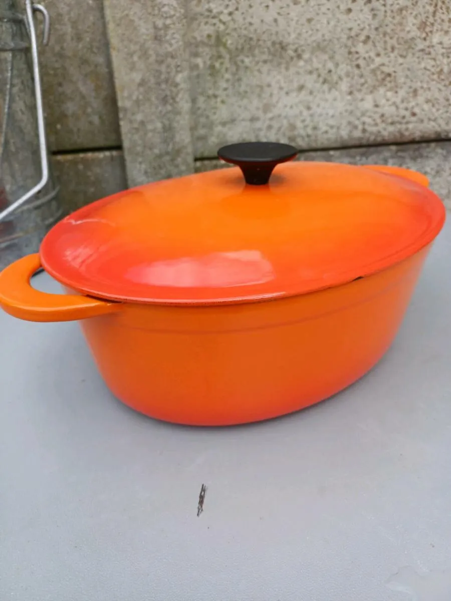 Vintage French Cast-iron Casserole Dish - Image 1