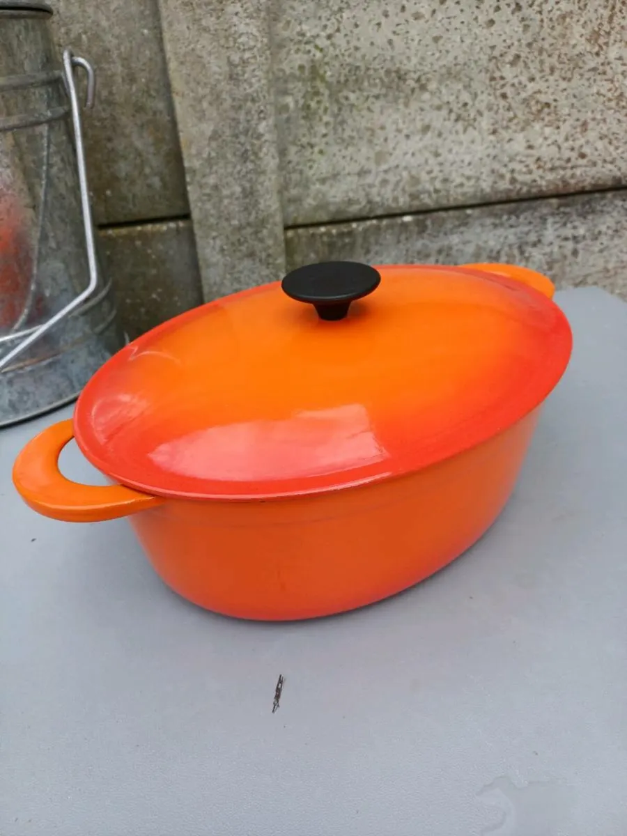 Vintage French Cast-iron Casserole Dish - Image 2