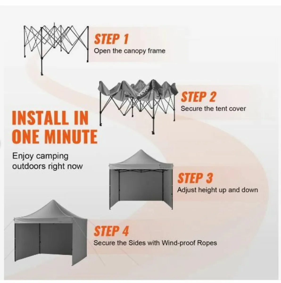 Pop Up Canopy Tent Outdoor Gazebo - Image 3