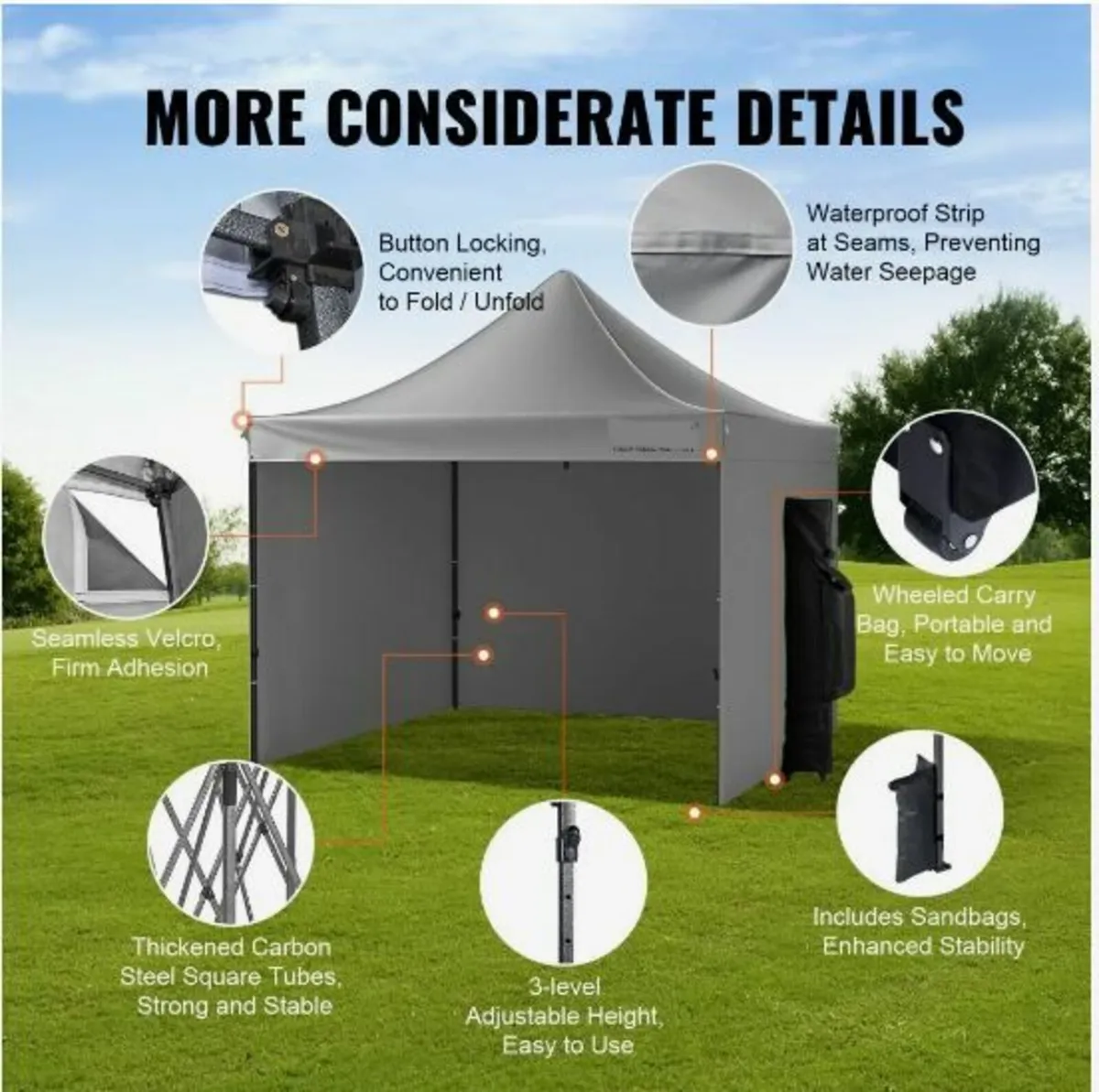 Pop Up Canopy Tent Outdoor Gazebo - Image 4