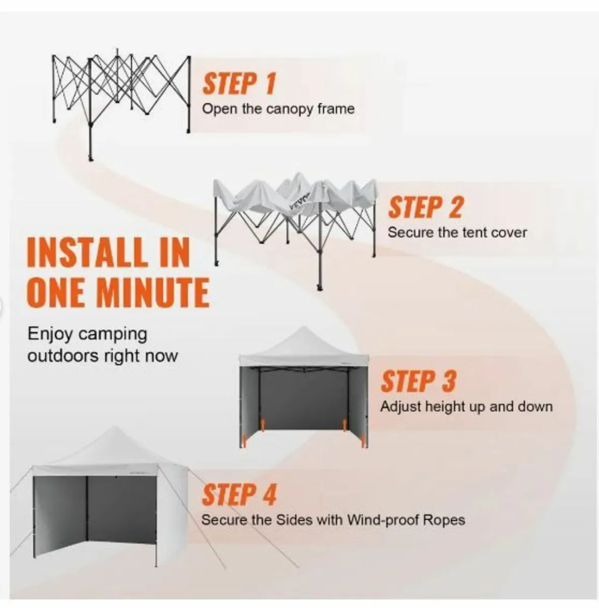 Pop Up Canopy Tent Outdoor Gazebo - Image 3
