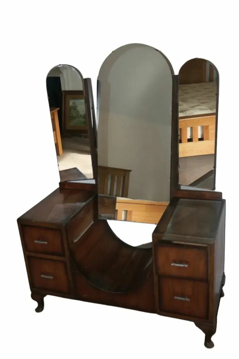 Rare Art Deco Vanity Makeup Table and robe - Image 1