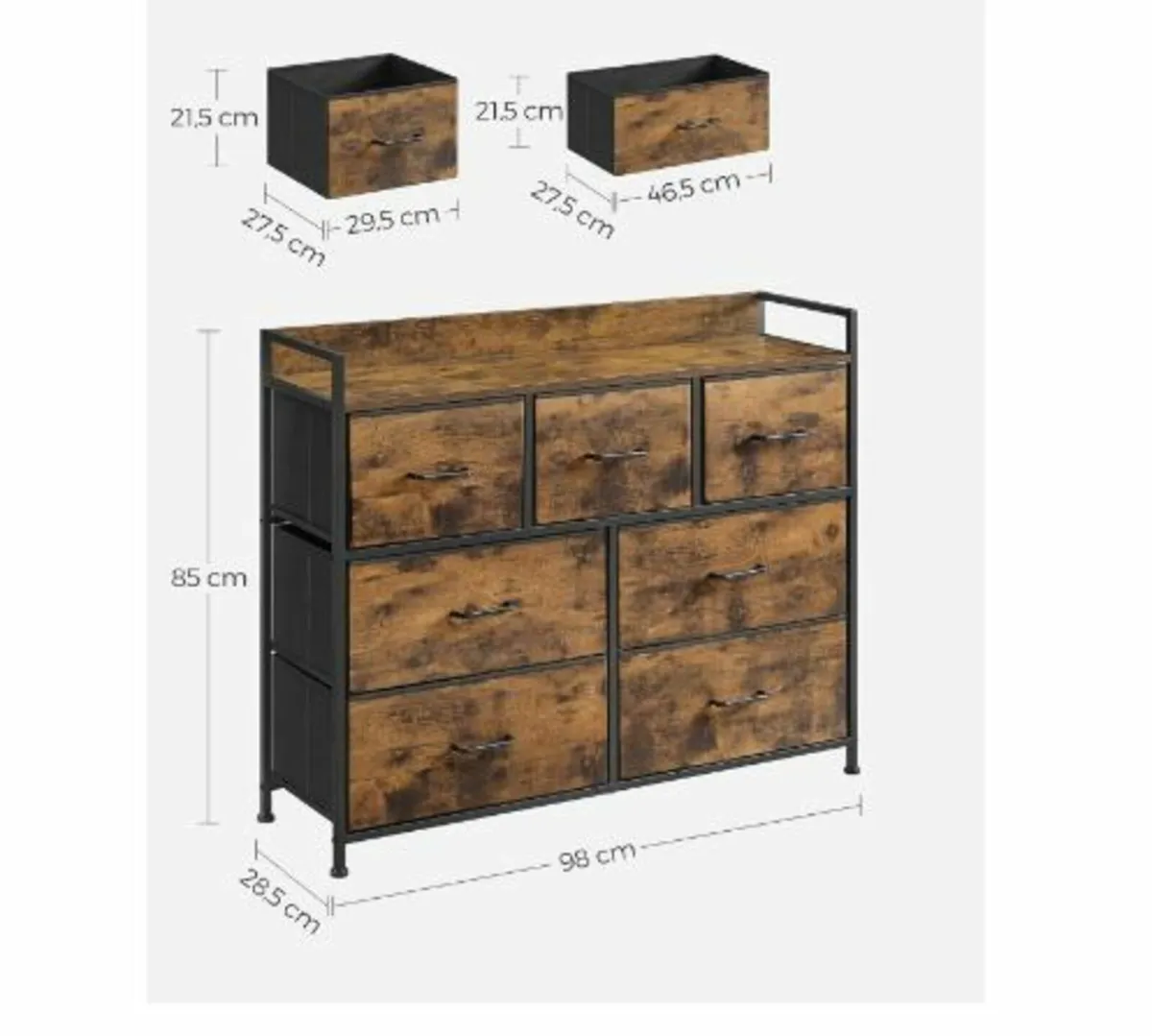Chest of Drawers, 7 Fabric - Image 2