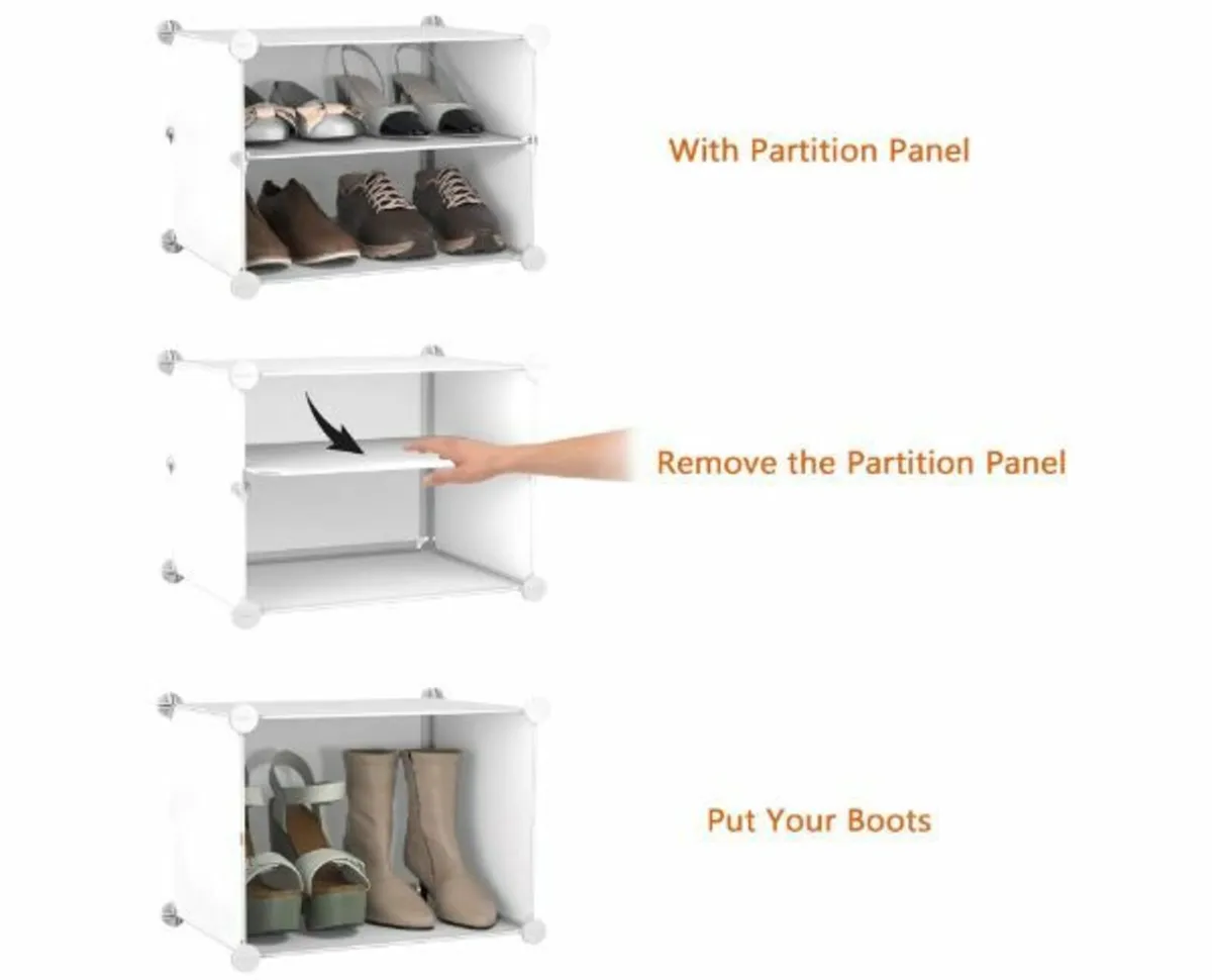 Shoe Rack, Shoe Cabinet 56 Pairs of Shoes - Image 4