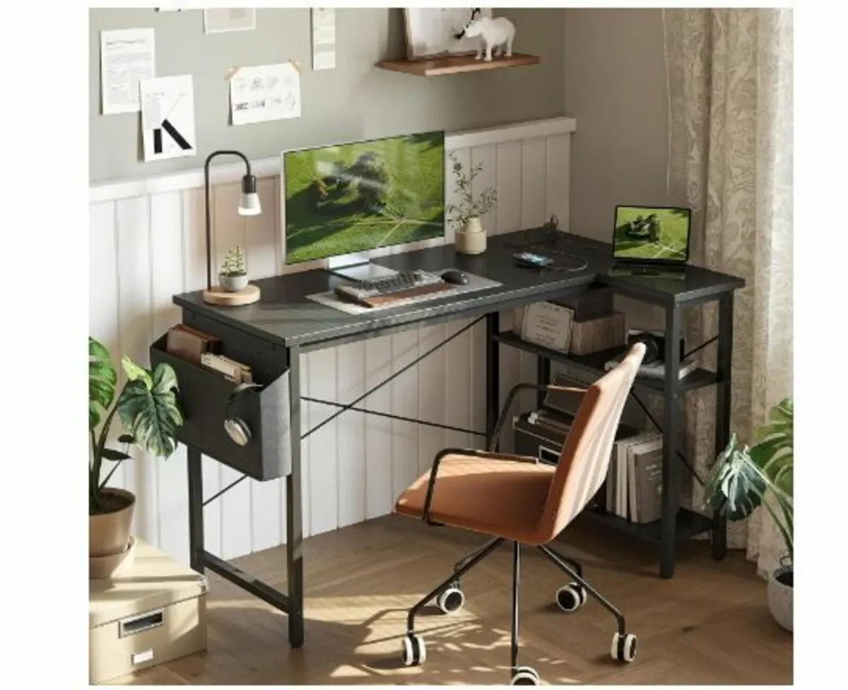Corner Desk with Power Strip - Image 2