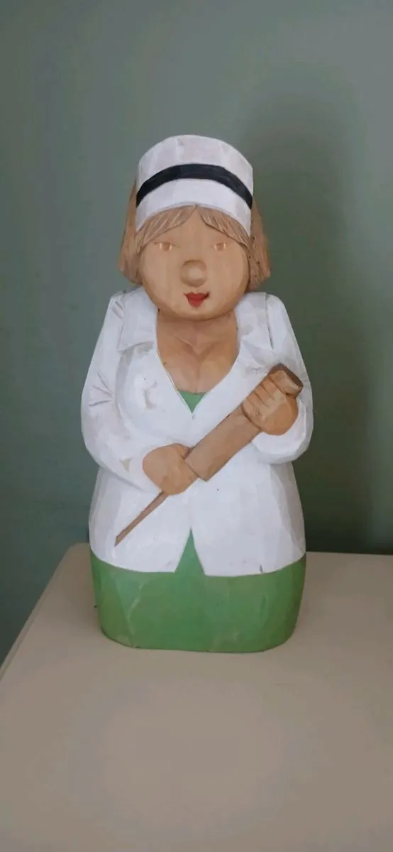 Hand Carved  Wooden Folk Art - Image 1