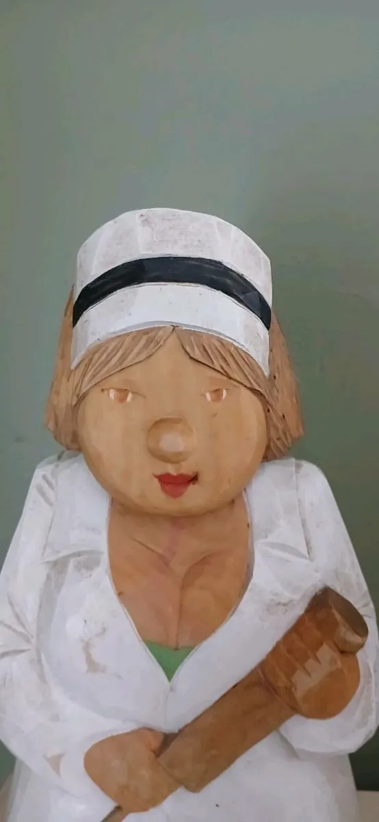Hand Carved  Wooden Folk Art - Image 2