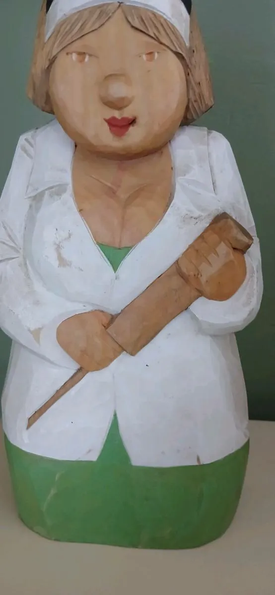 Hand Carved  Wooden Folk Art - Image 3