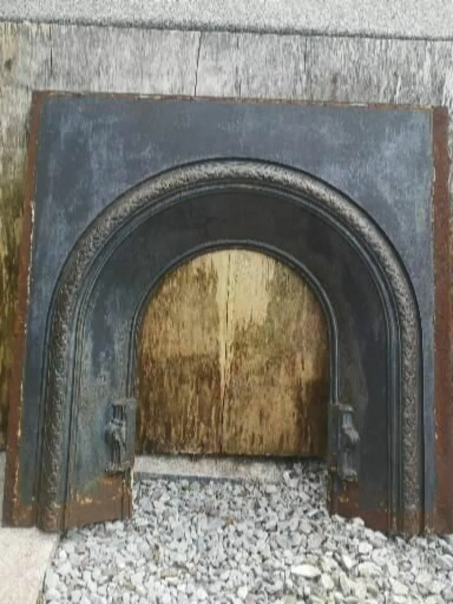 Cast iron fireplace,