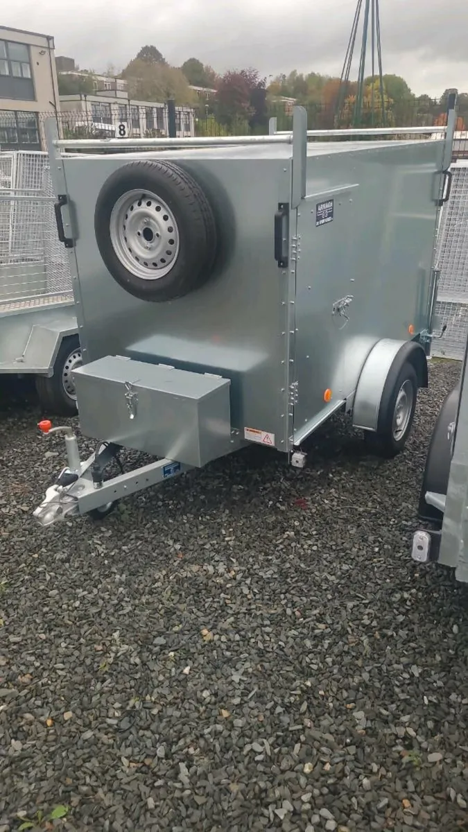 7x4x4ft galvanised box / van trailers - Image 1