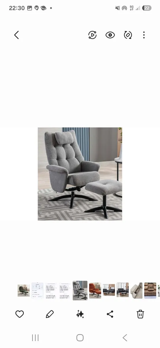 Brand new orson chair and foot stool