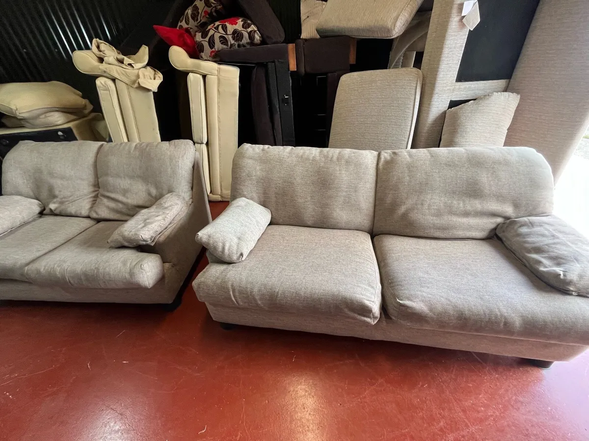 Grey 3+2 seater sofa set furniture - Image 4