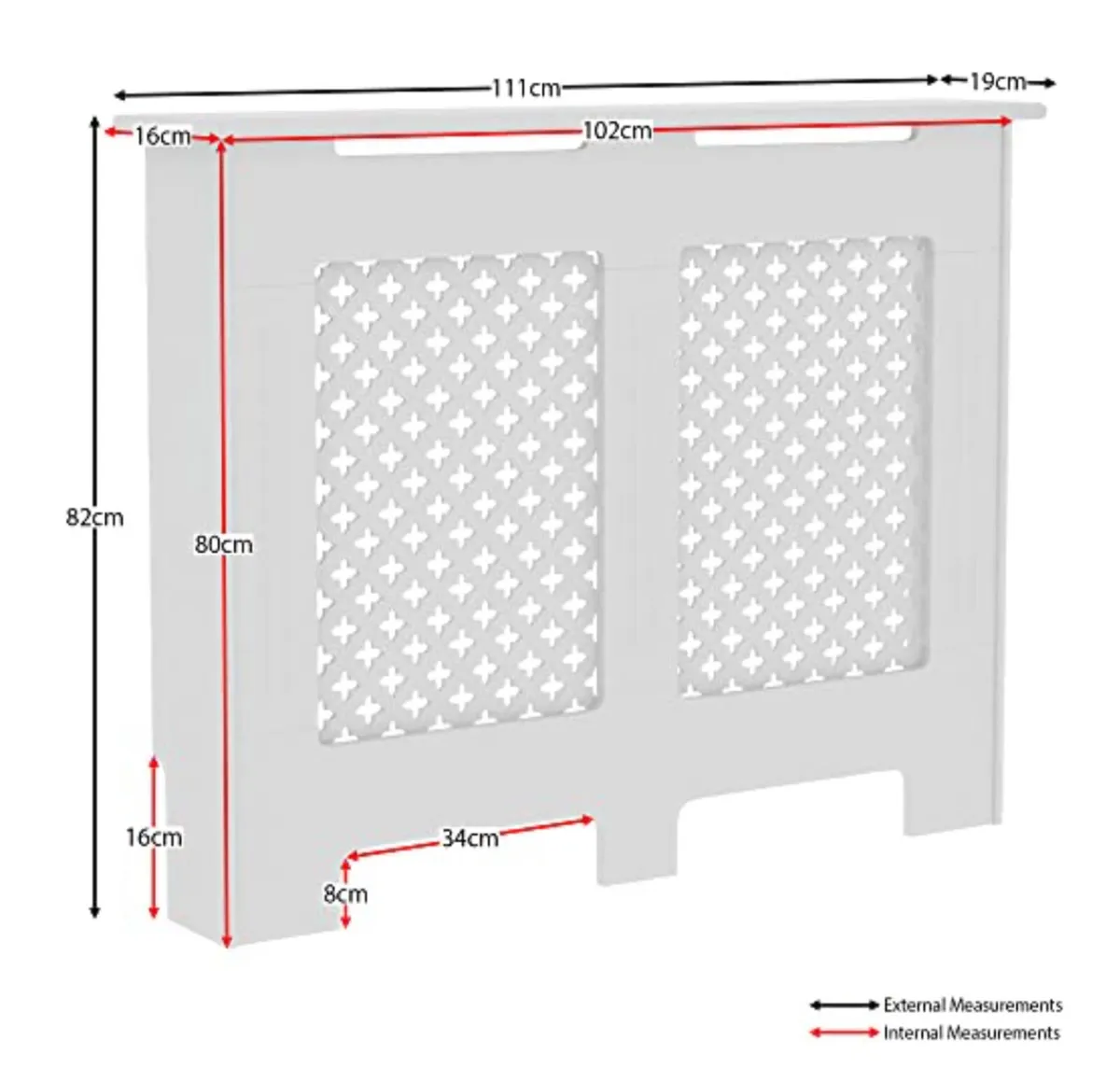 White Radiator Cover - Size Medium - Image 4