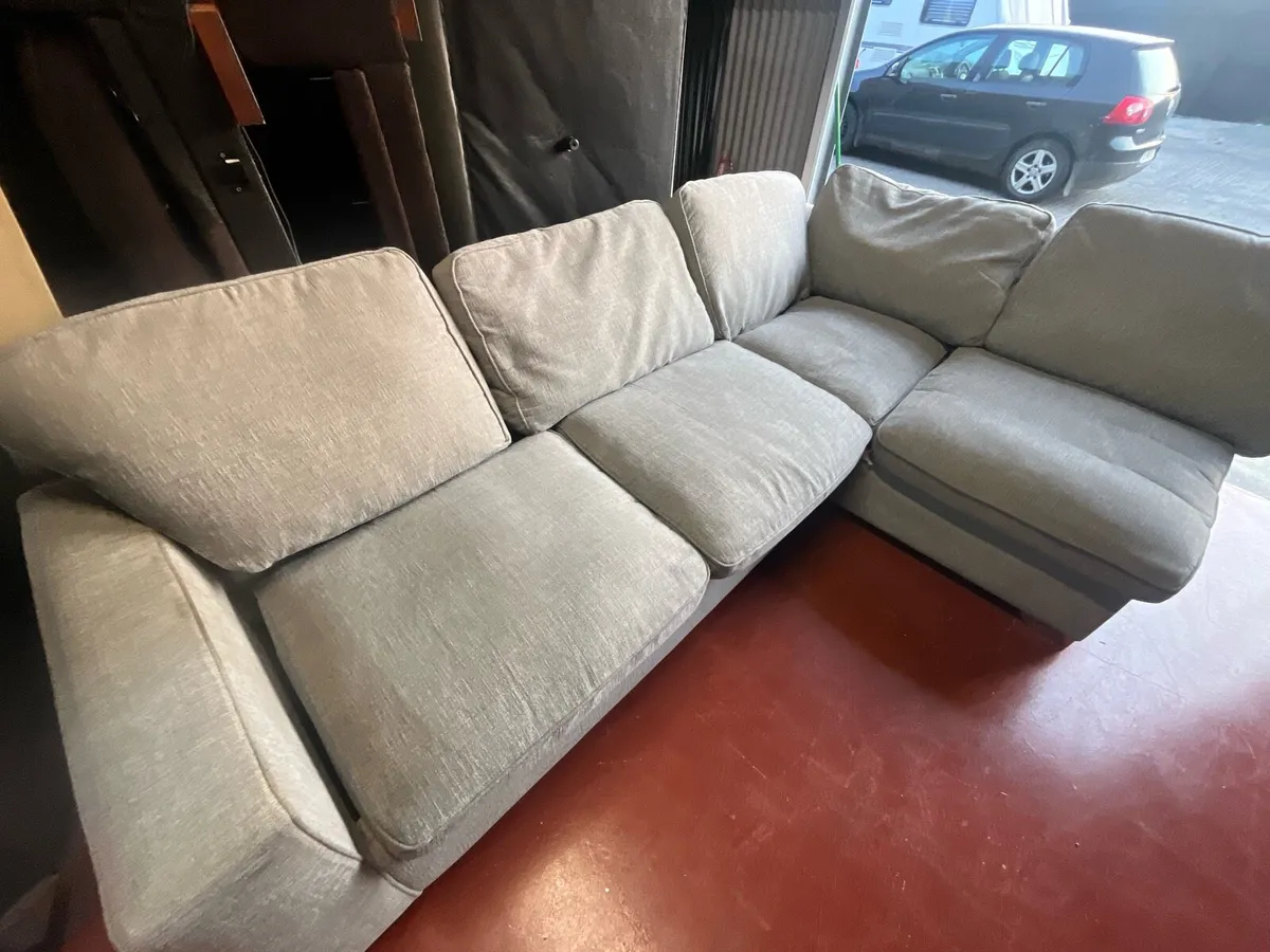 Grey corner sofa L shaped delivery available - Image 1