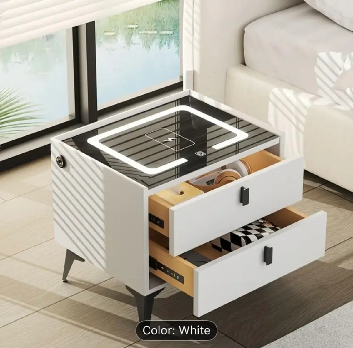 Bedside Table with drawers - Image 3