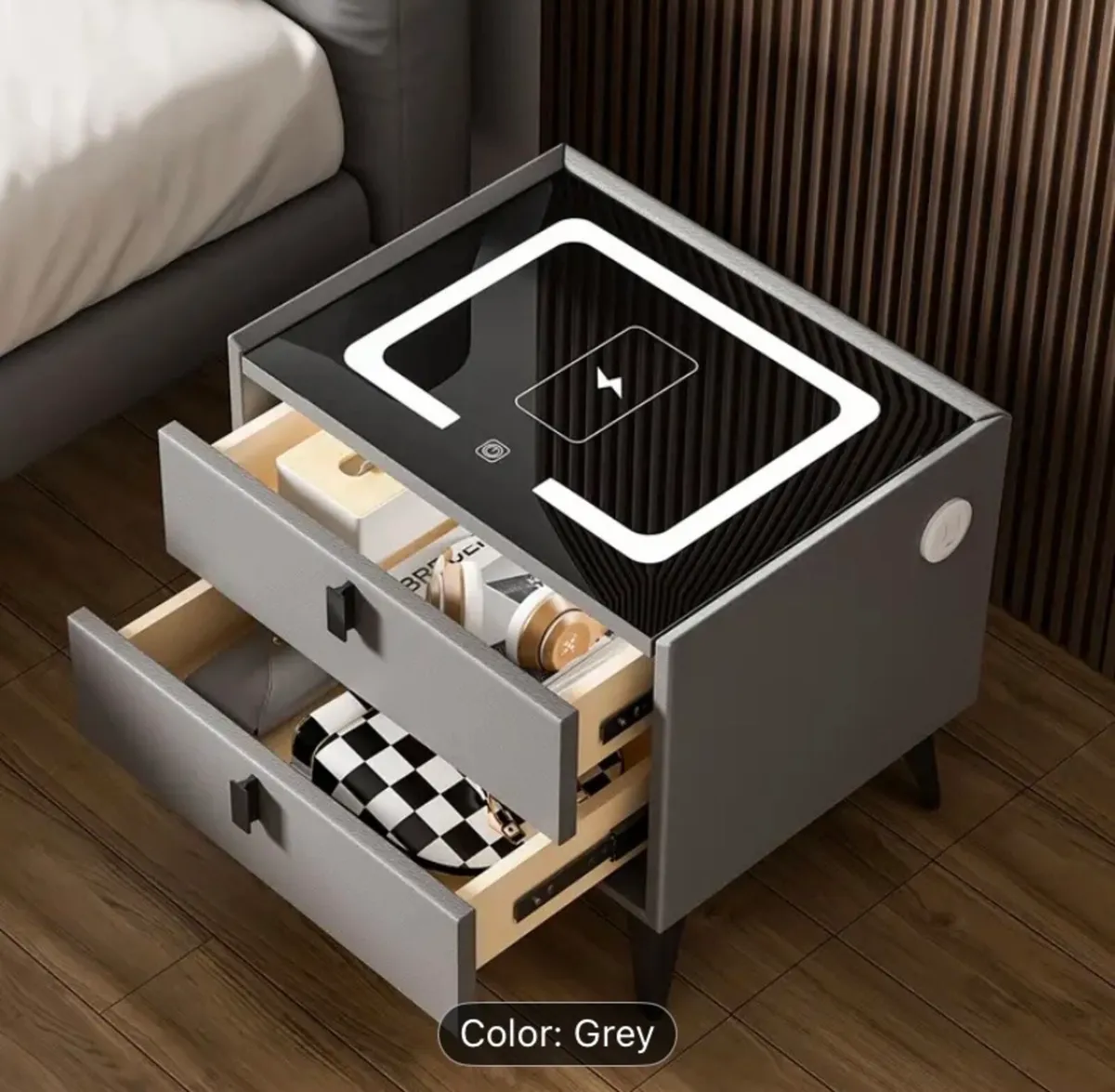 Bedside Table with drawers - Image 4