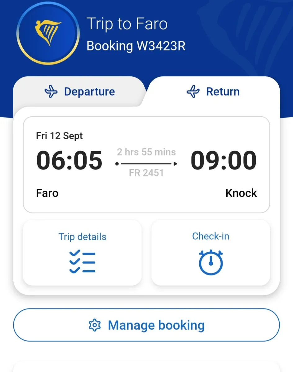 2x Return Tickets Knock to Faro (Sept 07 - 12) - Image 2