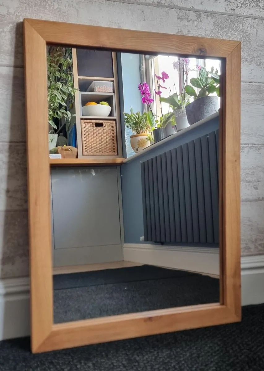 Wooden Mirror Bathroom Living Room Decor - Image 2