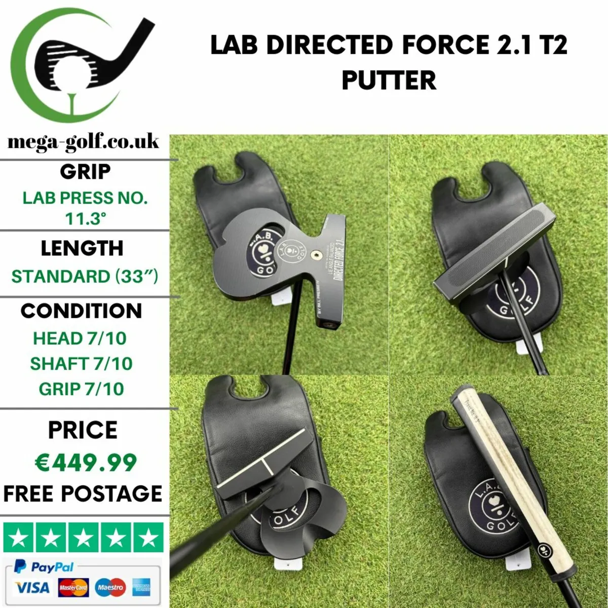 LAB DIRECTED FORCE 2.1 T2 PUTTER / 33″ - Image 1