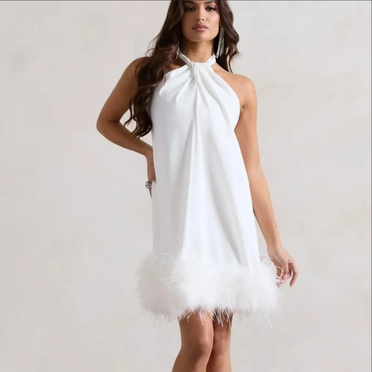 Club L White Halter Dress - Image 1