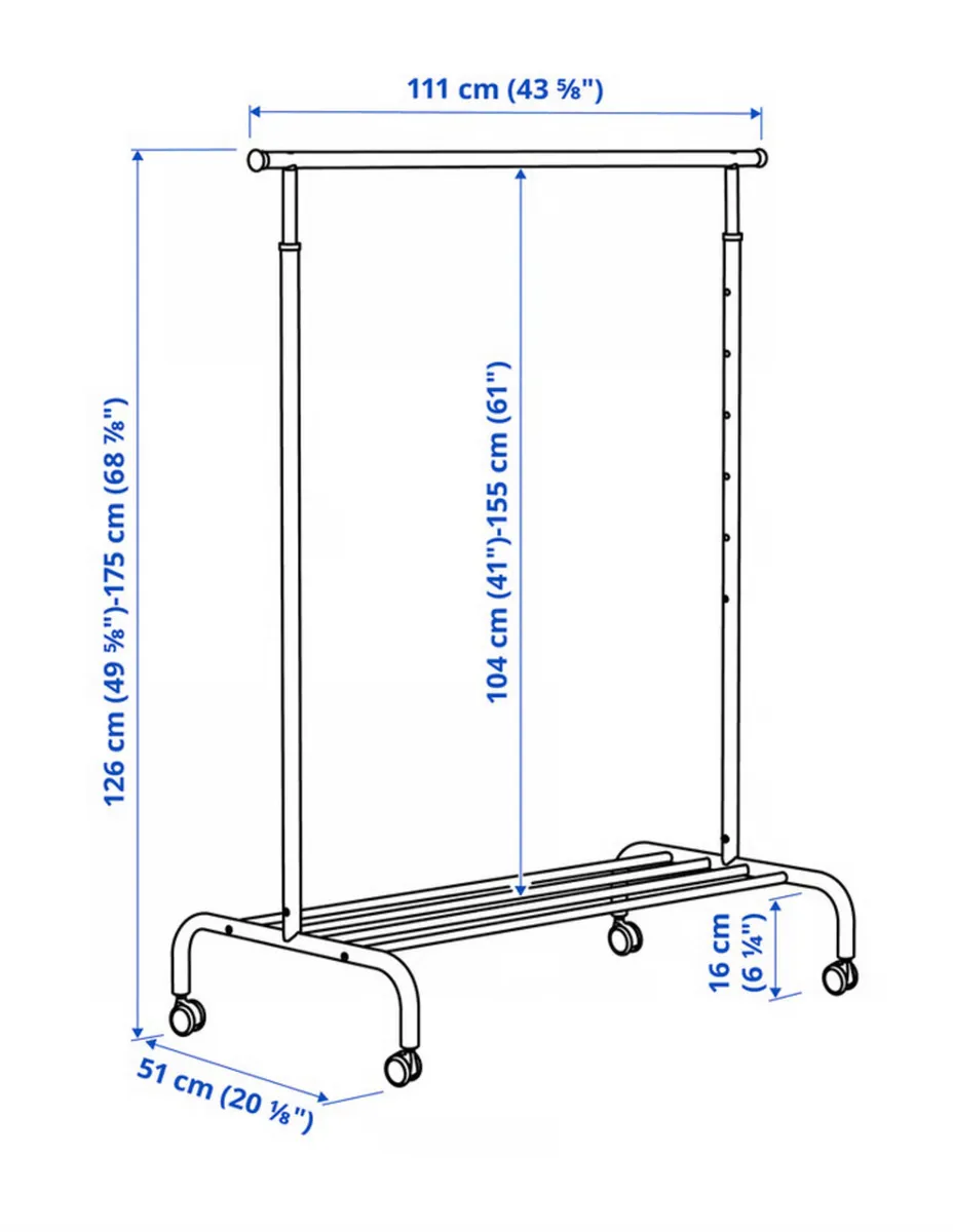 Clothing rail / clothes garment rack - Image 3