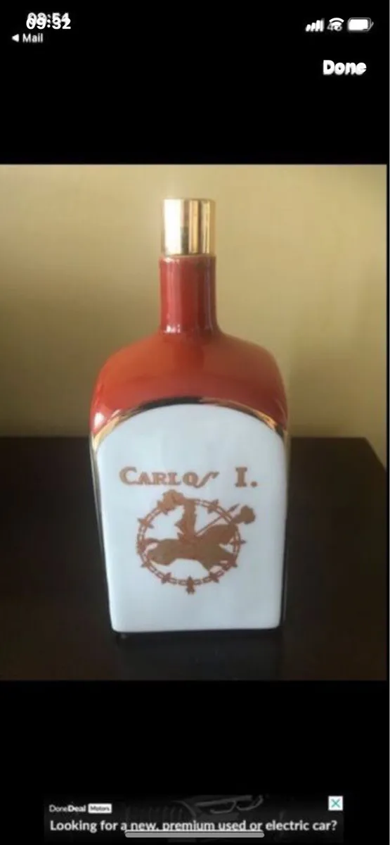 Very Rare Carlos 1 Ceramic Decanter - Image 1