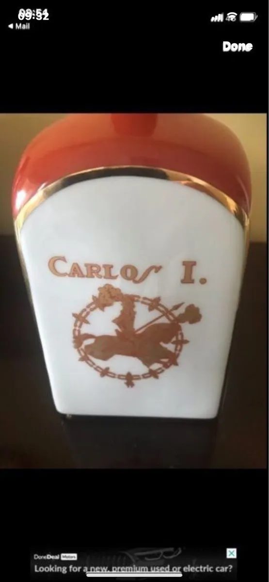 Very Rare Carlos 1 Ceramic Decanter - Image 2