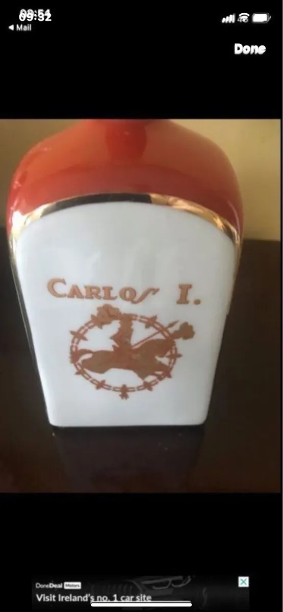 Very Rare Carlos 1 Ceramic Decanter - Image 4