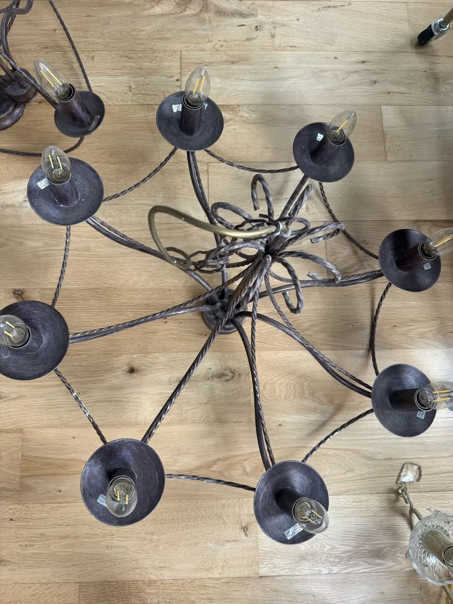 Chandeliers- Brass x 4 - Image 3