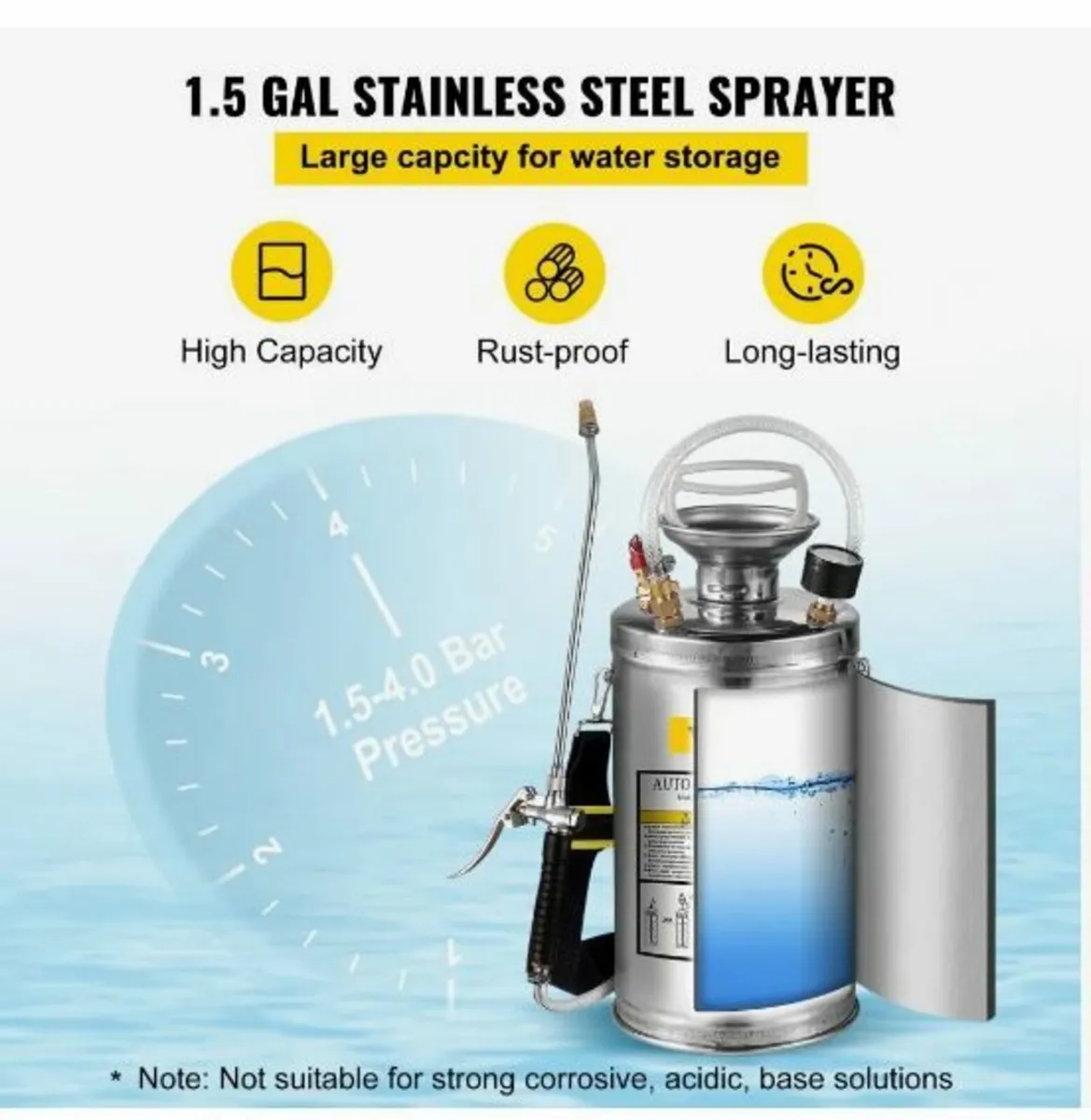 Stainless Steel Sprayer 6L Household - Image 1