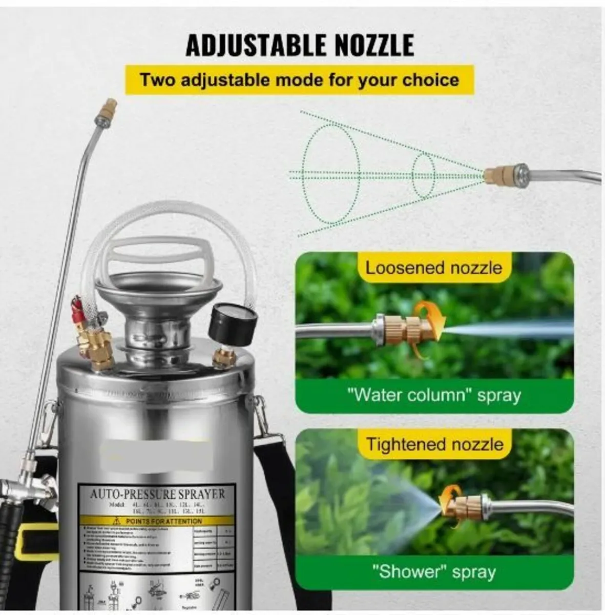 Stainless Steel Sprayer 6L Household - Image 2