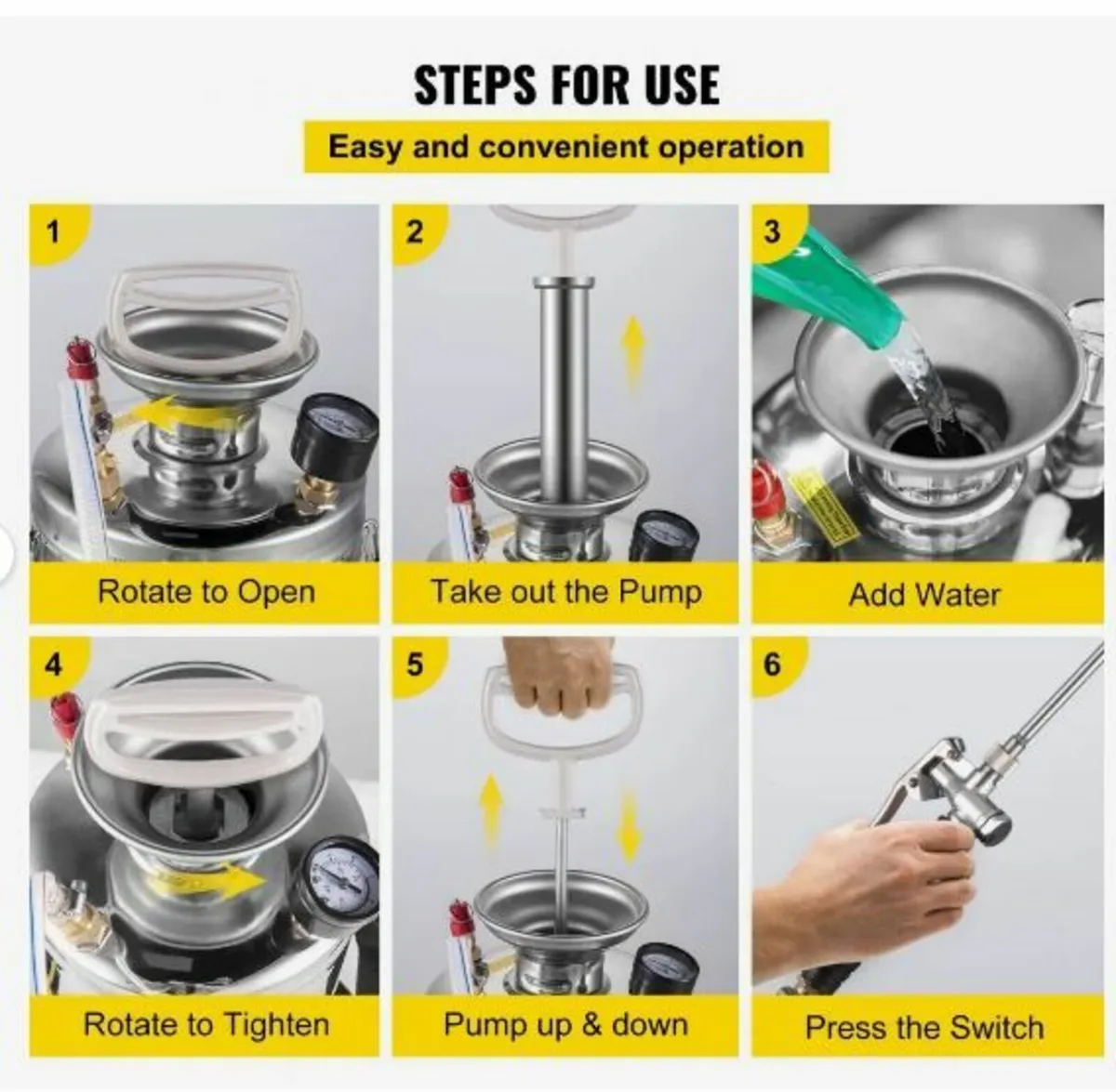 Stainless Steel Sprayer 6L Household - Image 3