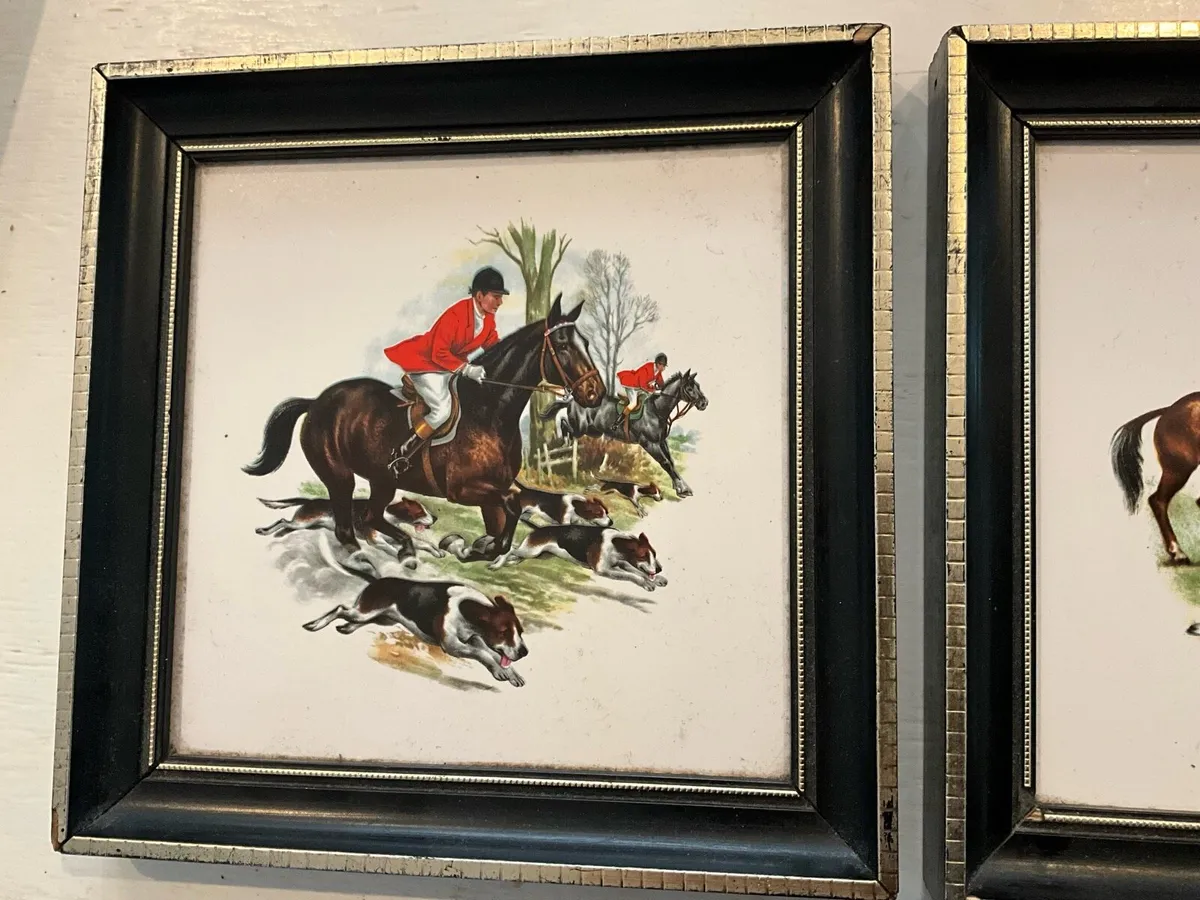 Fox Hunting Scene.Frame Ceramic Tiles - Image 3