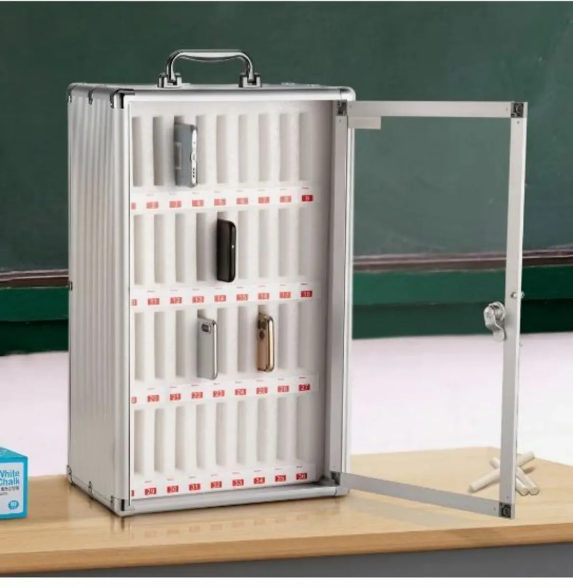 Cell Phone Storage Cabinet, 36 Slots, Aluminum - Image 4