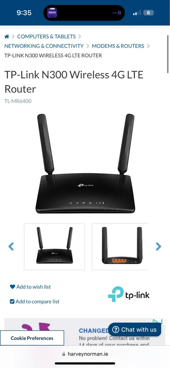 TP-Link N300 Wireless 4G LTE Router
