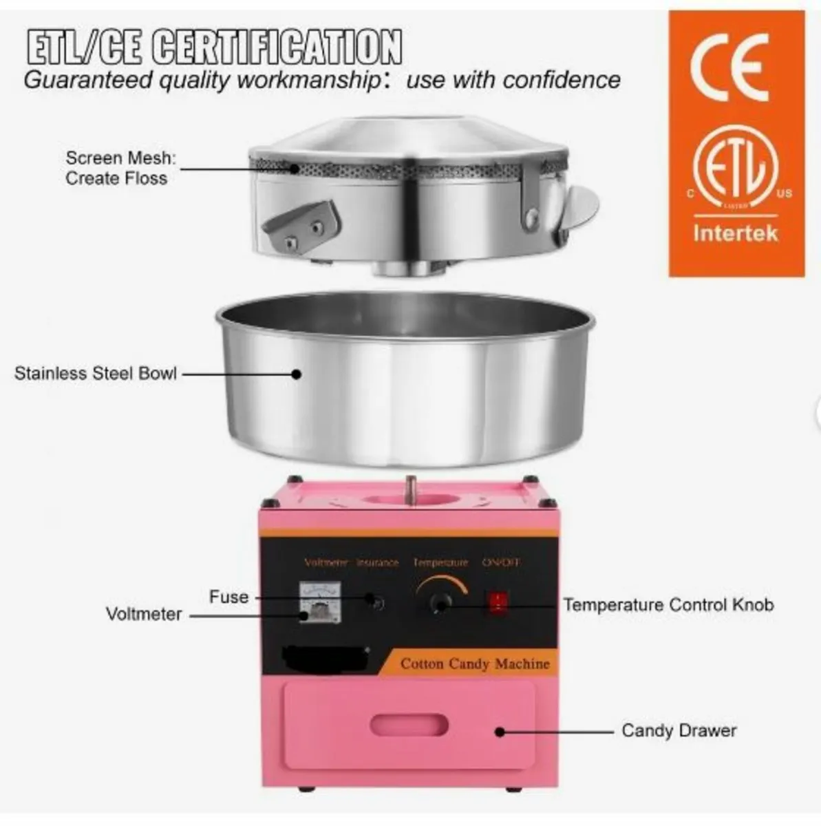 Commercial Cotton Candy Machine Sugar Floss - Image 2