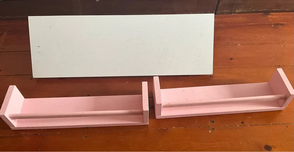 3 Wooden Wall Shelves - Image 1