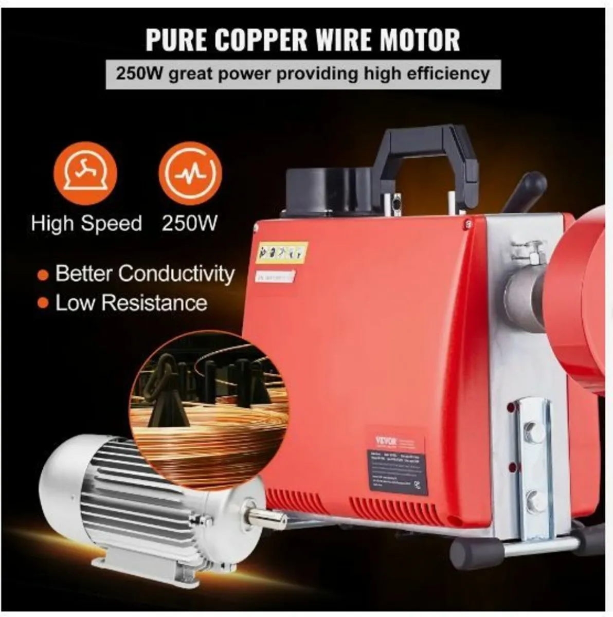 Drain Cleaner Machine 20m x 16mm 250W - Image 2