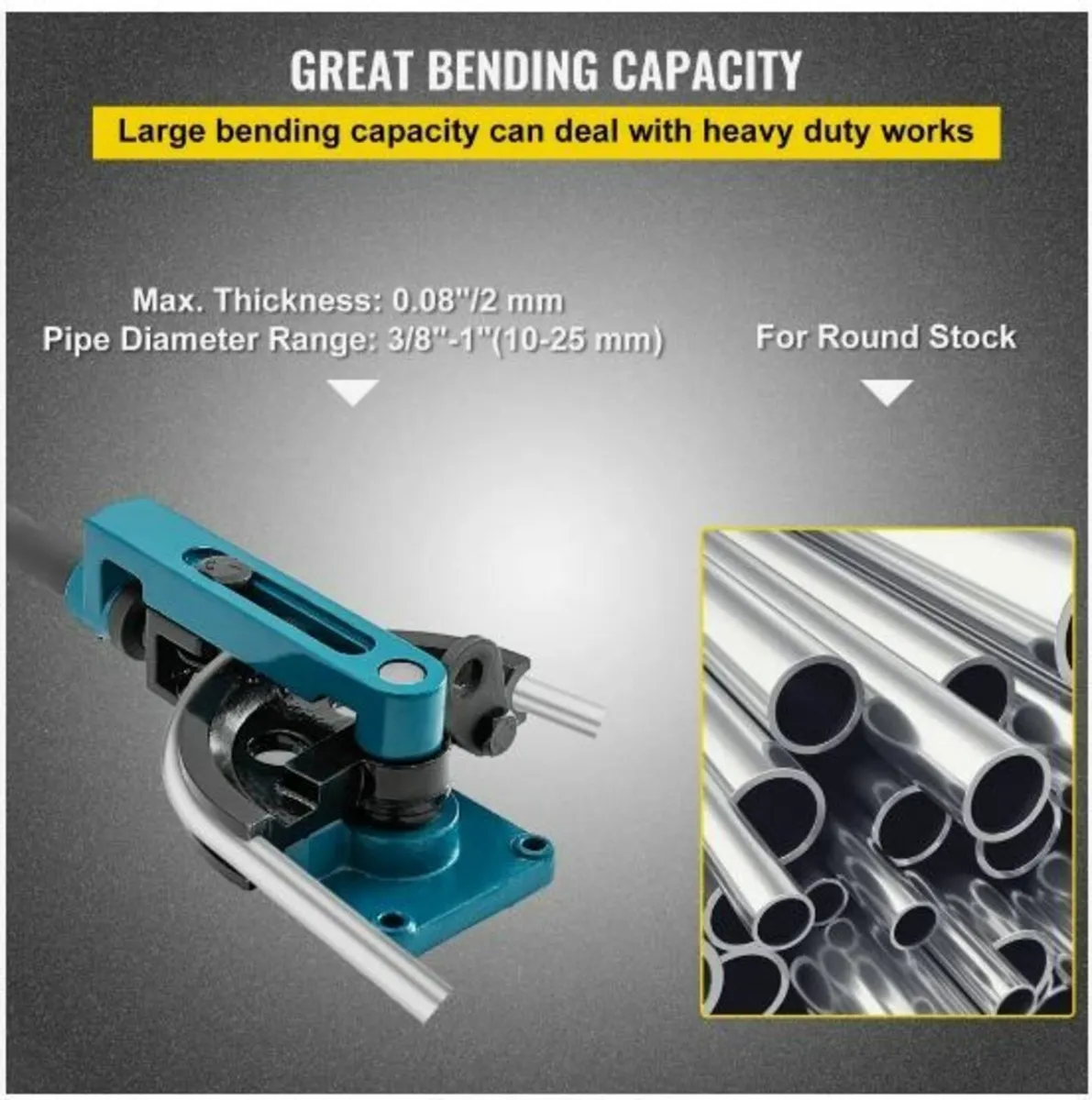 Pipe Bender 3/8 to 1 Inch Pipe Tubing Bender - Image 4