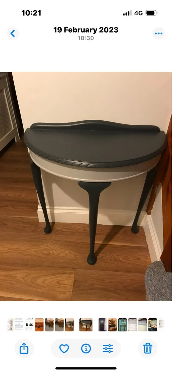 Demi lune hall table. - Image 2