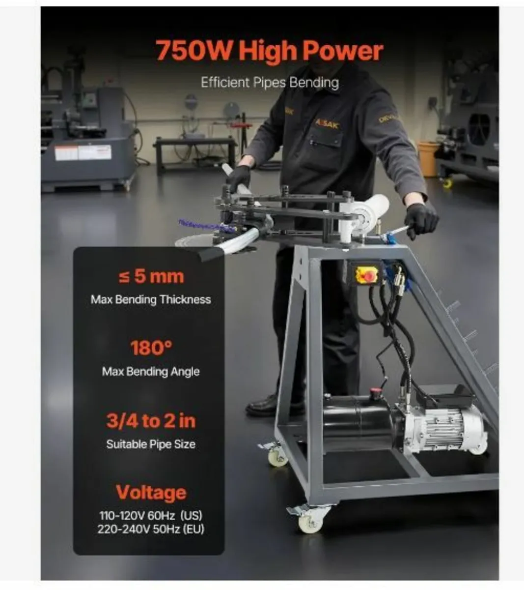 Electric Tube Bending Machine 750W Pipes Bender - Image 2