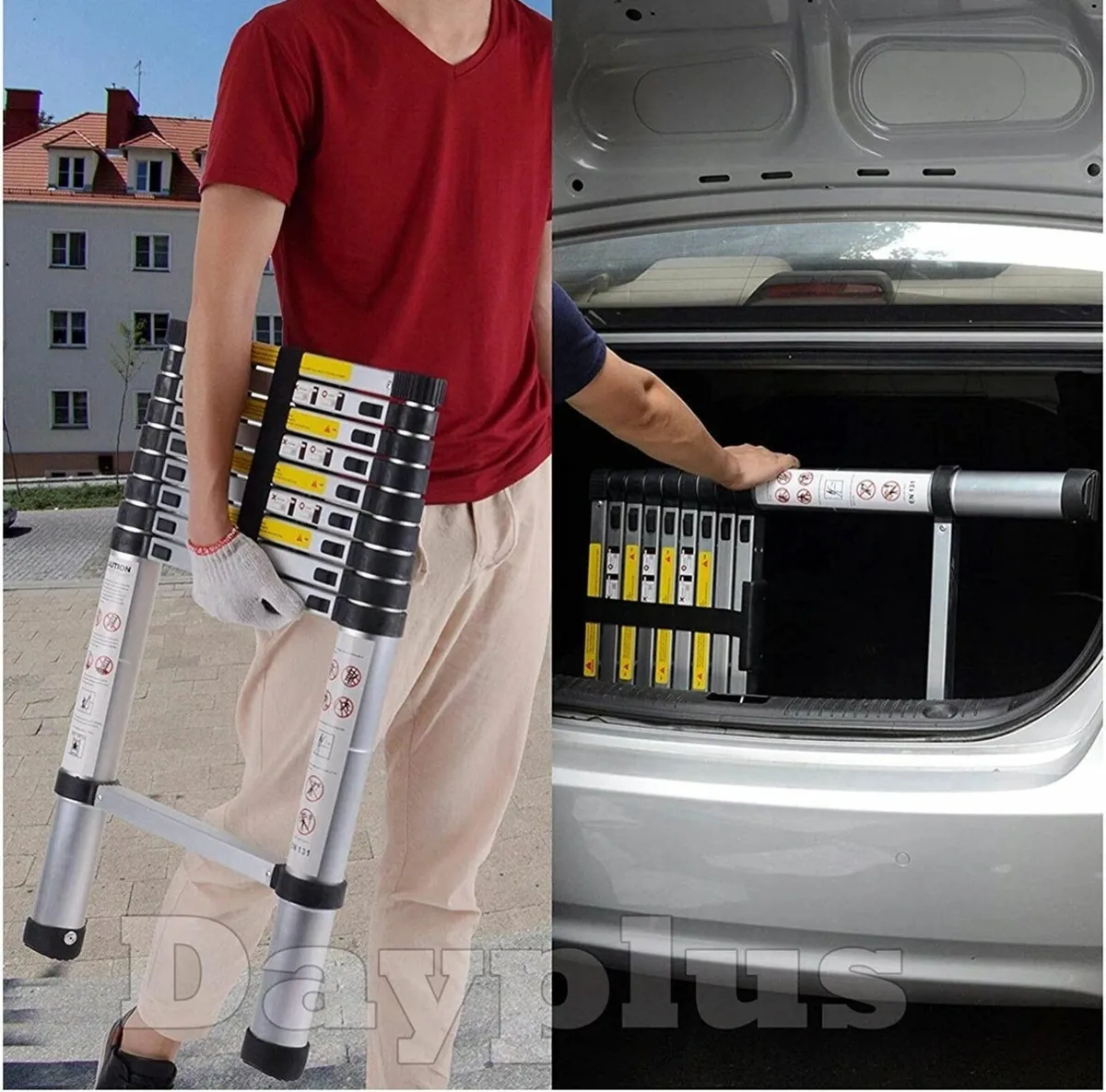 Telescopic Ladders Portable Foldable  Aluminium - Image 2